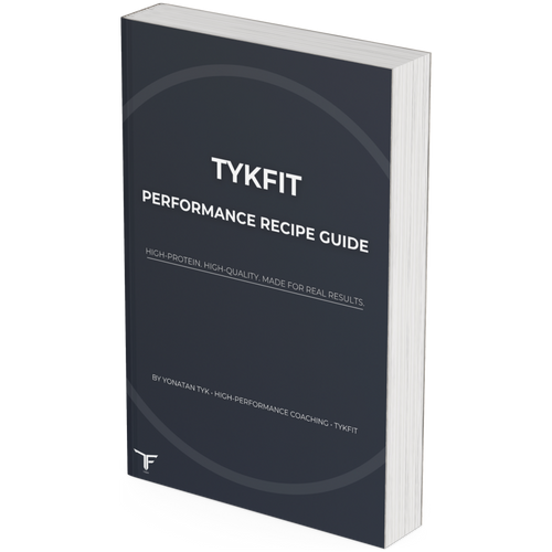 TYKFIT Performance Recipe Guide 3D digital cookbook cover
